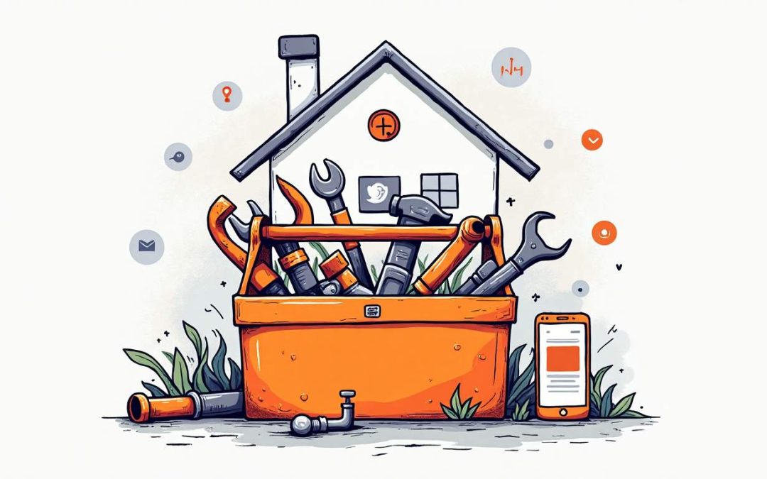 An overflowing toolbox filled with plumbing tools