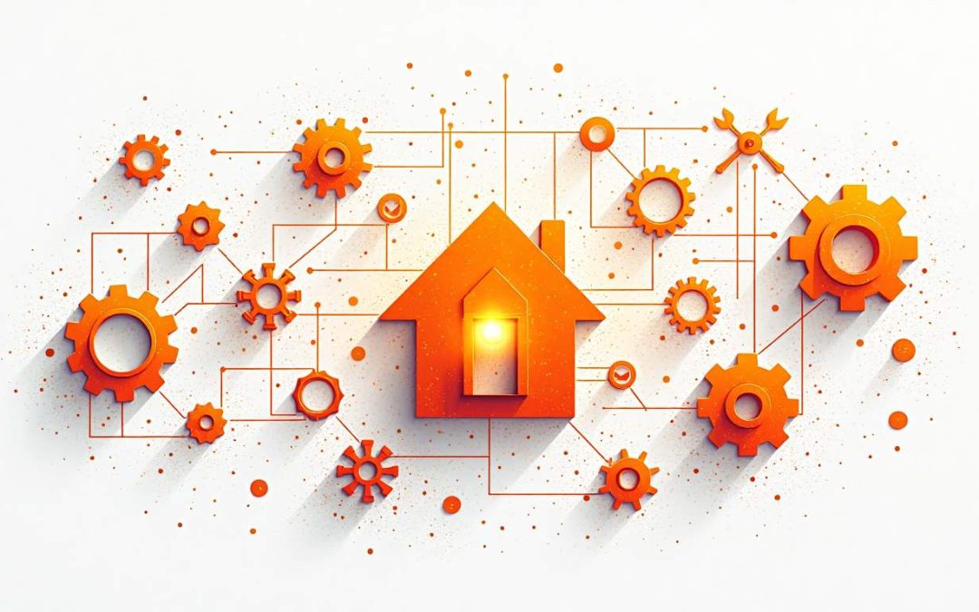 An abstract representation of a home service provider's network