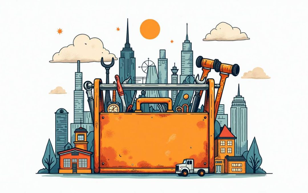 An electric toolbox filled with various tools and gadgets