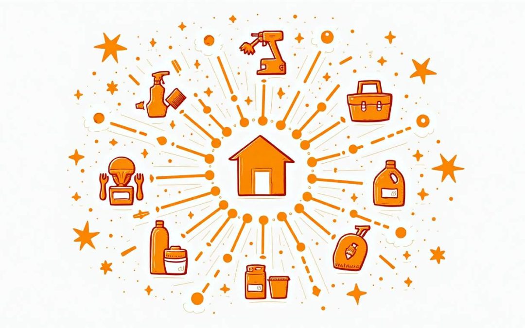 An interconnected network of home service tools and equipment